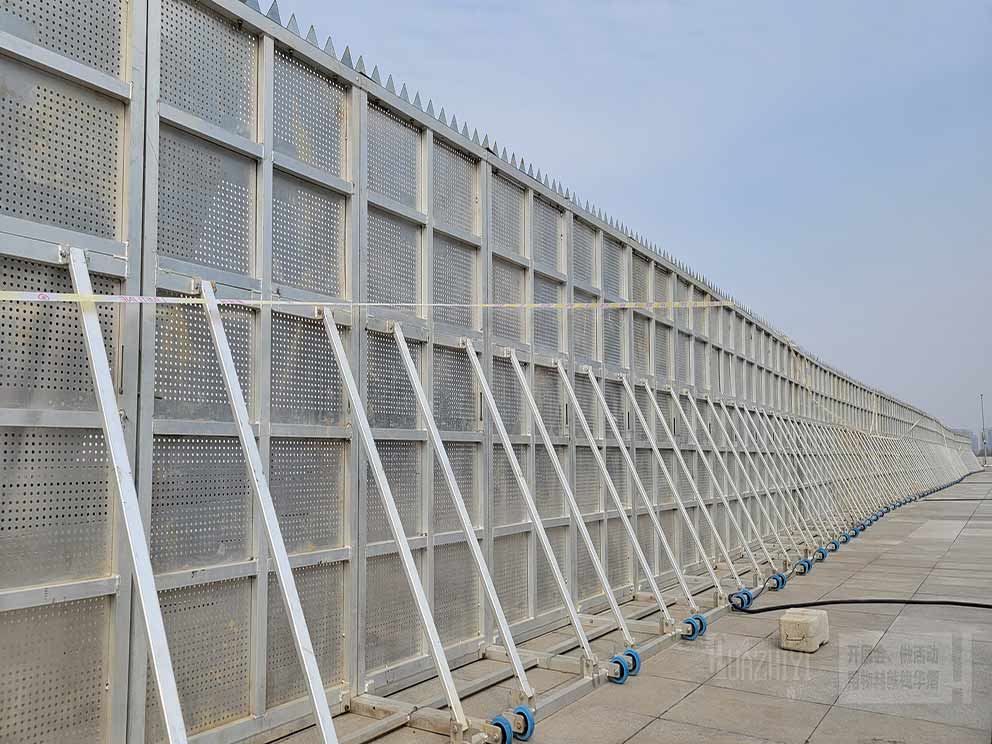 奧體防爆墻現場直拍—華熠廠家保駕護航