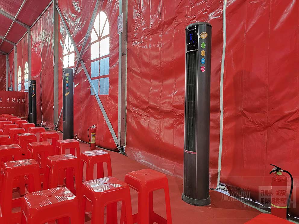 室外低溫天氣搭建篷房使用租賃空調(diào)很合適